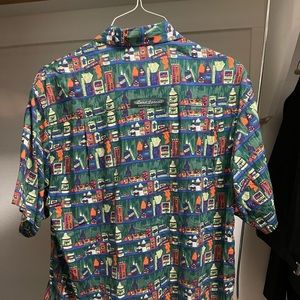 Green casual button down